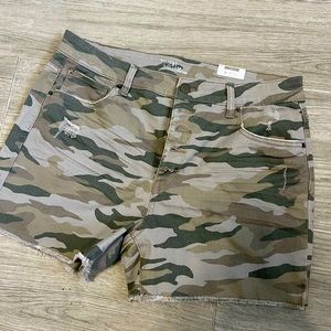 Army print shorts